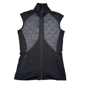 Icebreaker Merinoloft Ellipse Vest Womens Size Medium Black Wool Travel Hiking